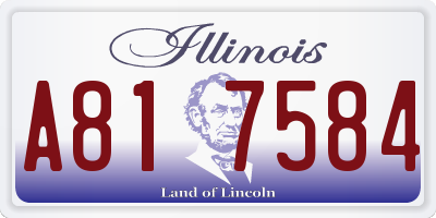 IL license plate A817584