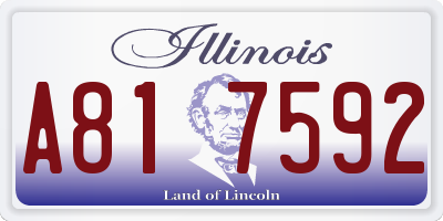 IL license plate A817592