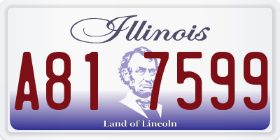 IL license plate A817599