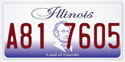 IL license plate A817605