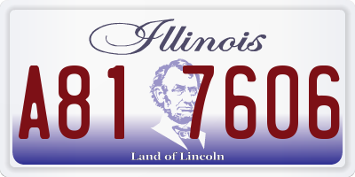 IL license plate A817606