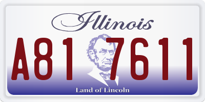 IL license plate A817611