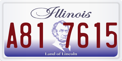 IL license plate A817615