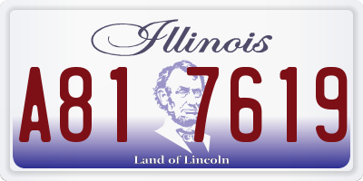 IL license plate A817619