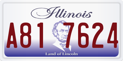 IL license plate A817624