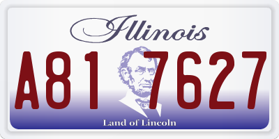 IL license plate A817627