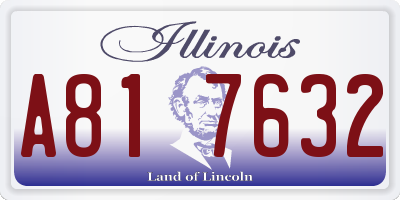 IL license plate A817632