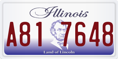 IL license plate A817648