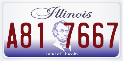 IL license plate A817667