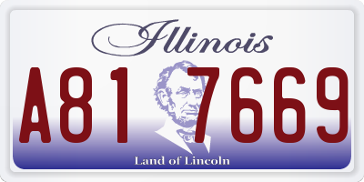 IL license plate A817669