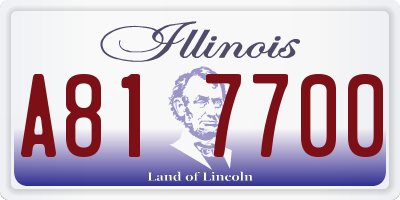 IL license plate A817700