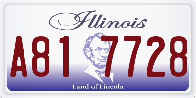 IL license plate A817728