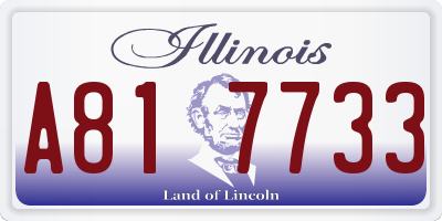 IL license plate A817733