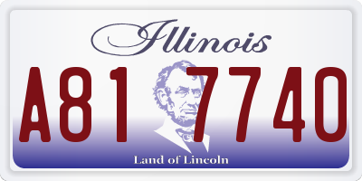 IL license plate A817740