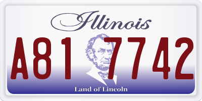 IL license plate A817742