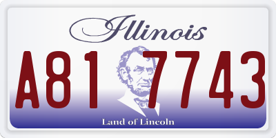 IL license plate A817743