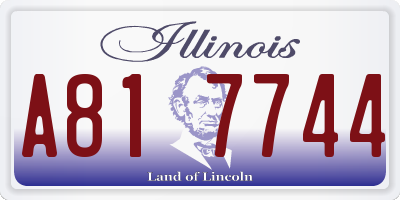 IL license plate A817744