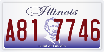 IL license plate A817746