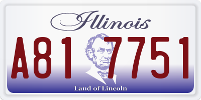 IL license plate A817751