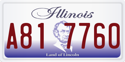 IL license plate A817760