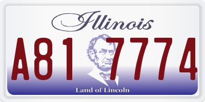 IL license plate A817774
