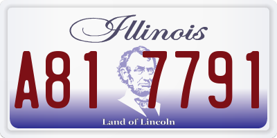 IL license plate A817791