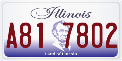 IL license plate A817802
