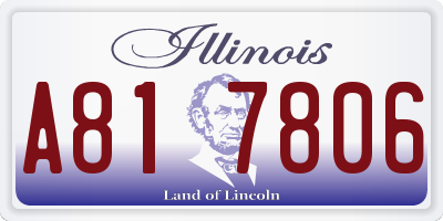 IL license plate A817806