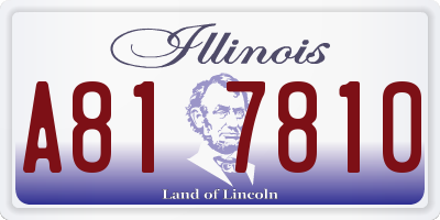 IL license plate A817810