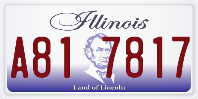 IL license plate A817817