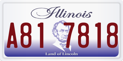 IL license plate A817818