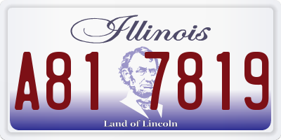 IL license plate A817819