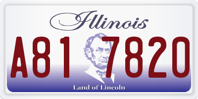 IL license plate A817820