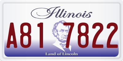 IL license plate A817822