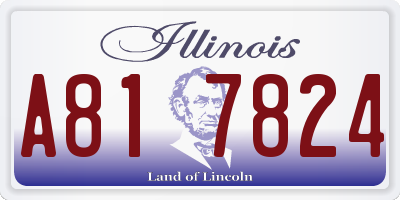 IL license plate A817824