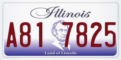 IL license plate A817825
