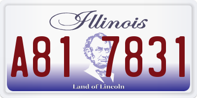 IL license plate A817831