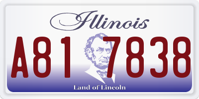 IL license plate A817838