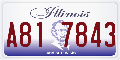 IL license plate A817843