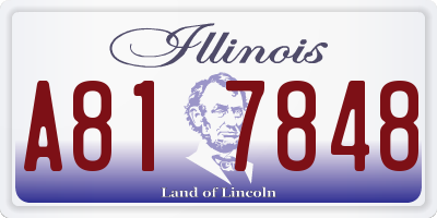 IL license plate A817848