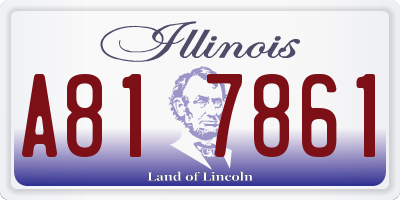 IL license plate A817861
