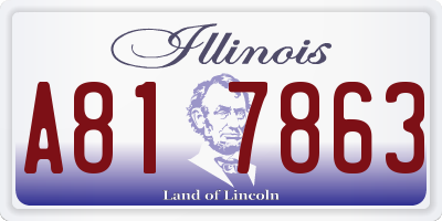 IL license plate A817863