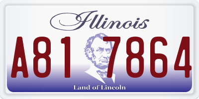 IL license plate A817864