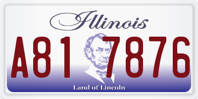 IL license plate A817876