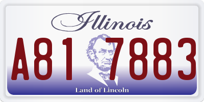 IL license plate A817883