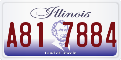 IL license plate A817884