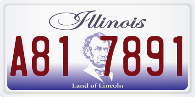IL license plate A817891