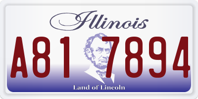 IL license plate A817894