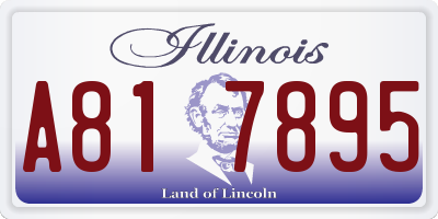 IL license plate A817895