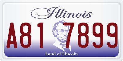 IL license plate A817899
